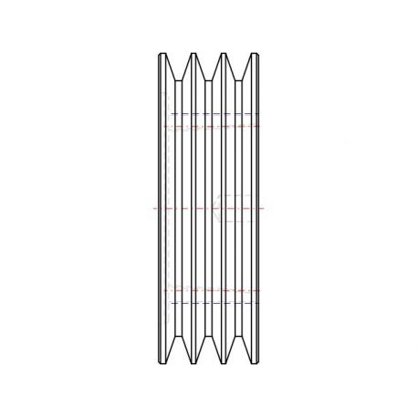 Poulie trapézoïdale SPA / A - 3 gorges - Ø150 mm - Moyeu amovible 2517 - Fonte