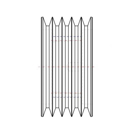 Poulie trapézoïdale SPA / A - 5 gorges - Ø150 mm - Moyeu amovible 2517 - Fonte