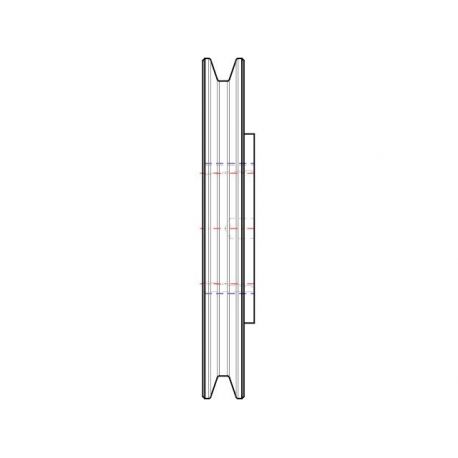 Poulie trapézoïdale SPA / A - 1 gorge - Ø160 mm - Moyeu amovible 1610 - Fonte