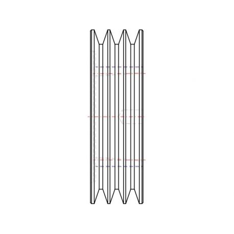 Poulie trapézoïdale SPA / A - 3 gorges - Ø160 mm - Moyeu amovible 2517 - Fonte