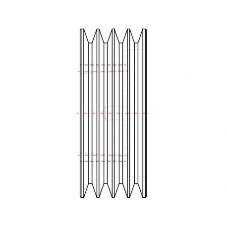 Poulie trapézoïdale SPA / A - 4 gorges - Ø160 mm - Moyeu amovible 2517 - Fonte