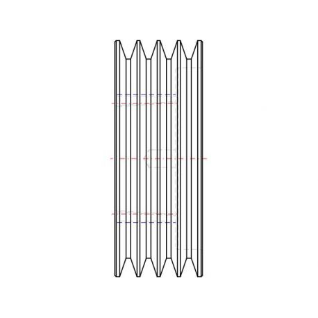 Poulie trapézoïdale SPA / A - 4 gorges - Ø170 mm - Moyeu amovible 2517 - Fonte