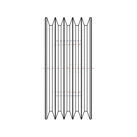 Poulie trapézoïdale SPA / A - 5 gorges - Ø170 mm - Moyeu amovible 2517 - Fonte