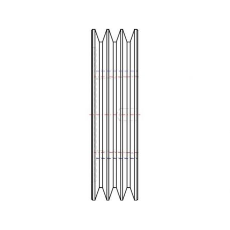 Poulie trapézoïdale SPA / A - 3 gorges - Ø180 mm - Moyeu amovible 2517 - Fonte