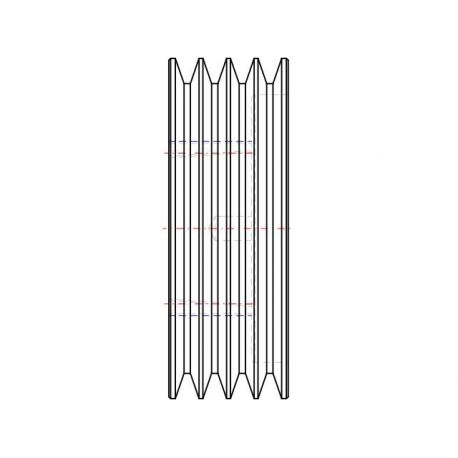 Poulie trapézoïdale SPA / A - 4 gorges - Ø180 mm - Moyeu amovible 2517 - Fonte