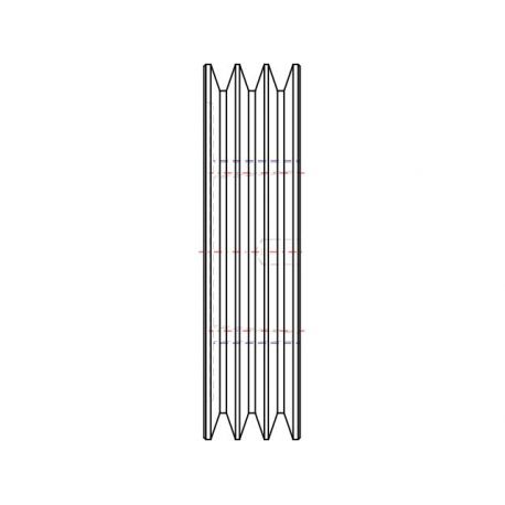 Poulie trapézoïdale SPA / A - 3 gorges - Ø190 mm - Moyeu amovible 2517 - Fonte