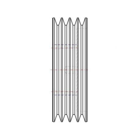 Poulie trapézoïdale SPA / A - 4 gorges - Ø190 mm - Moyeu amovible 2517 - Fonte