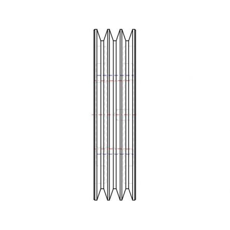 Poulie trapézoïdale SPA / A - 3 gorges - Ø200 mm - Moyeu amovible 2517 - Fonte