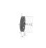 Poulie trapézoïdale SPA / A - 2 gorges - Ø212 mm - Moyeu amovible 2517 - Fonte
