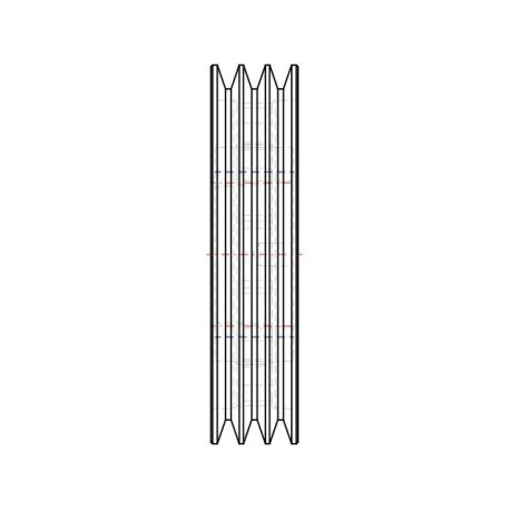 Poulie trapézoïdale SPA / A - 3 gorges - Ø212 mm - Moyeu amovible 2517 - Fonte