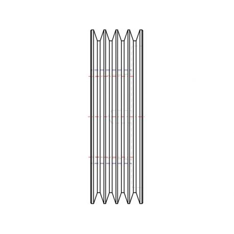 Poulie trapézoïdale SPA / A - 4 gorges - Ø212 mm - Moyeu amovible 3020 - Fonte