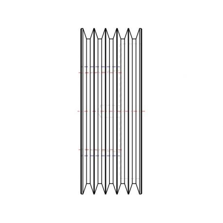 Poulie trapézoïdale SPA / A - 5 gorges - Ø212 mm - Moyeu amovible 3020 - Fonte