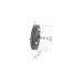 Poulie trapézoïdale SPA / A - 2 gorges - Ø224 mm - Moyeu amovible 2517 - Fonte