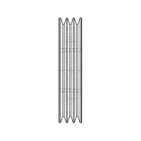 Poulie trapézoïdale SPA / A - 3 gorges - Ø224 mm - Moyeu amovible 2517 - Fonte