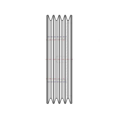 Poulie trapézoïdale SPA / A - 4 gorges - Ø224 mm - Moyeu amovible 3020 - Fonte