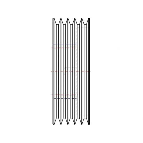 Poulie trapézoïdale SPA / A - 5 gorges - Ø224 mm - Moyeu amovible 3020 - Fonte