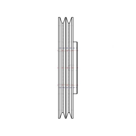Poulie trapézoïdale SPA / A - 2 gorges - Ø236 mm - Moyeu amovible 2517 - Fonte