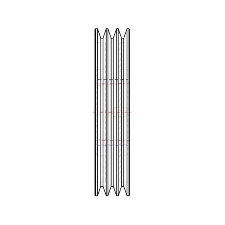 Poulie trapézoïdale SPA / A - 3 gorges - Ø236 mm - Moyeu amovible 2517 - Fonte