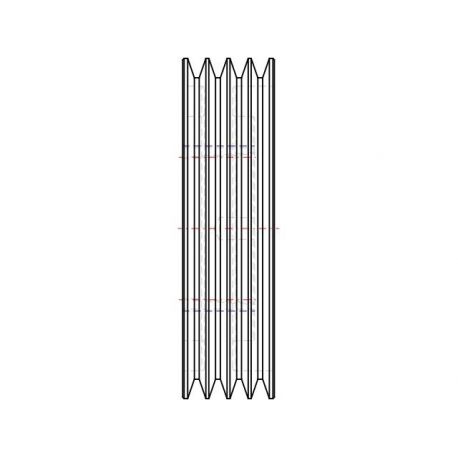 Poulie trapézoïdale SPA / A - 4 gorges - Ø236 mm - Moyeu amovible 3020 - Fonte