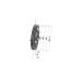 Poulie trapézoïdale SPA / A - 2 gorges - Ø280 mm - Moyeu amovible 2517 - Fonte