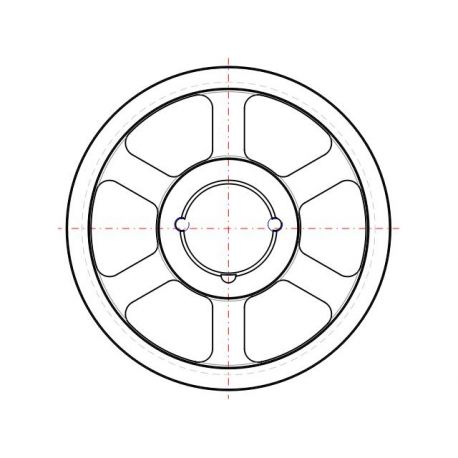Poulie trapézoïdale SPA / A - 3 gorges - Ø280 mm - Moyeu amovible 2517 - Fonte