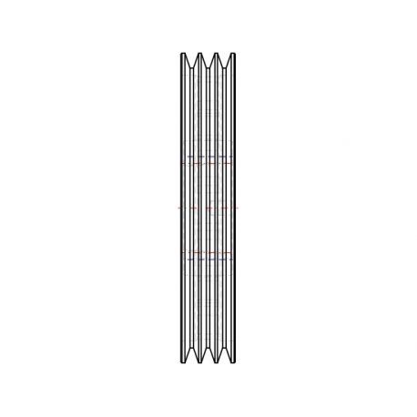 Poulie trapézoïdale SPA / A - 3 gorges - Ø280 mm - Moyeu amovible 2517 - Fonte