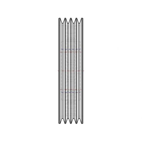 Poulie trapézoïdale SPA / A - 4 gorges - Ø280 mm - Moyeu amovible 3020 - Fonte