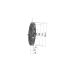 Poulie trapézoïdale SPA / A - 2 gorges - Ø315 mm - Moyeu amovible 2517 - Fonte