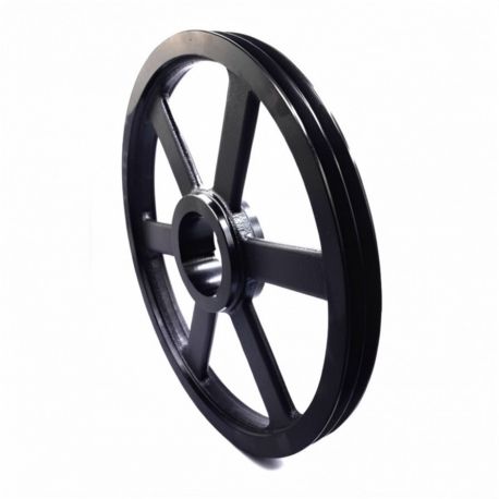 Poulie trapézoïdale SPA / A - 2 gorges - Ø450 mm - Moyeu amovible 2517 - Fonte