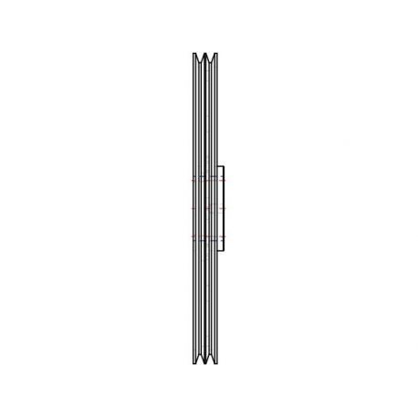 Poulie trapézoïdale SPA / A - 2 gorges - Ø450 mm - Moyeu amovible 2517 - Fonte
