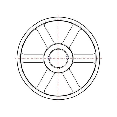 Poulie trapézoïdale SPA / A - 3 gorges - Ø450 mm - Moyeu amovible 3020 - Fonte