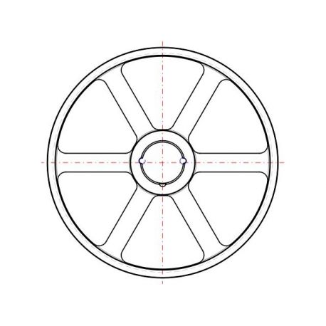 Poulie trapézoïdale SPA / A - 3 gorges - Ø560 mm - Moyeu amovible 3020 - Fonte