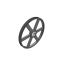 Poulie trapézoïdale SPA / A - 3 gorges - Ø630 mm - Moyeu amovible 3020 - Fonte