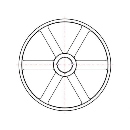 Poulie trapézoïdale SPA / A - 3 gorges - Ø630 mm - Moyeu amovible 3020 - Fonte