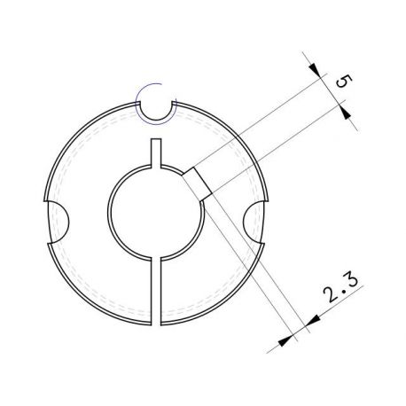 Moyeu amovible 1008 - Ø Arbre 14mm