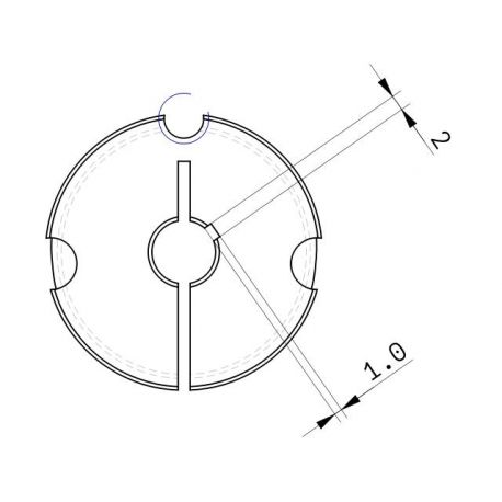 Moyeu amovible 1008 - Ø Arbre 8mm