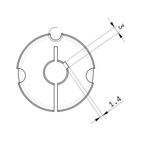 Moyeu amovible 1008 - Ø Arbre 10mm