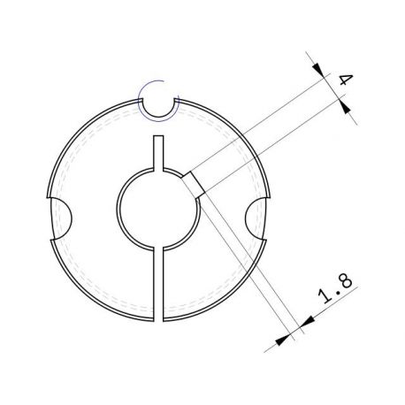Moyeu amovible 1008 - Ø Arbre 12mm