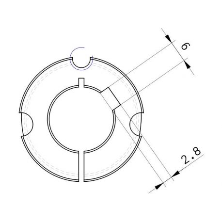 Moyeu amovible 1008 - Ø Arbre 18mm