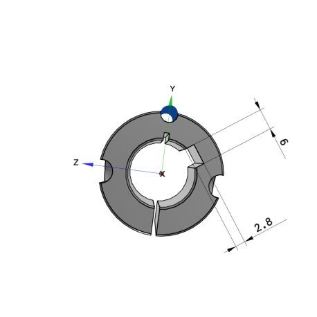 Moyeu amovible 1008 - Ø Arbre 19mm