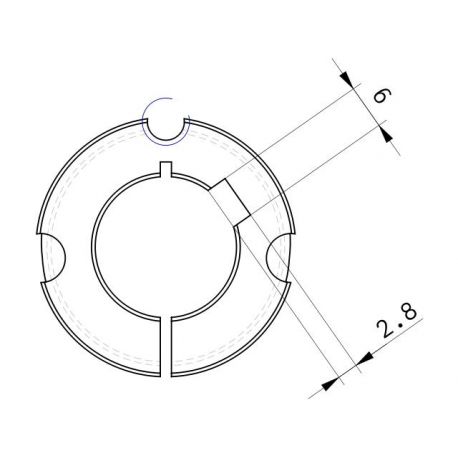 Moyeu amovible 1008 - Ø Arbre 19mm