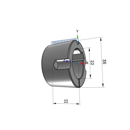 Moyeu amovible type 1008 - Ø Arbre 22mm