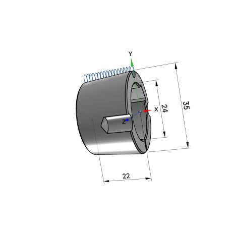 Moyeu amovible type 1008 - Ø Arbre 24mm