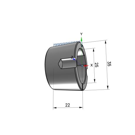Moyeu amovible type 1008 - Ø Arbre 25mm