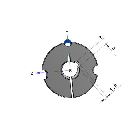 Moyeu amovible type 1108 - Ø Arbre 12mm