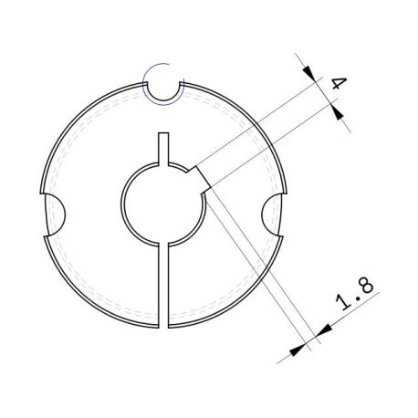 Moyeu amovible type 1108 - Ø Arbre 12mm
