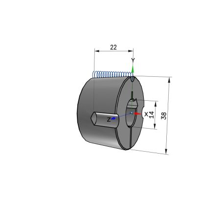 Moyeu amovible type 1108 - Ø Arbre 14mm