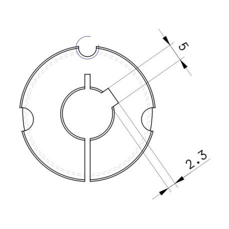 Moyeu amovible type 1108 - Ø Arbre 14mm