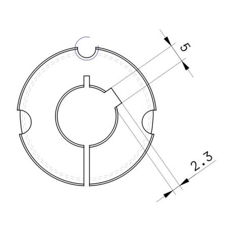 Moyeu amovible type 1108 - Ø Arbre 16mm
