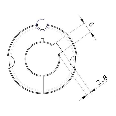 Moyeu amovible type 1108 - Ø Arbre 18mm